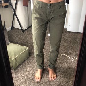 Prana green skinny pants